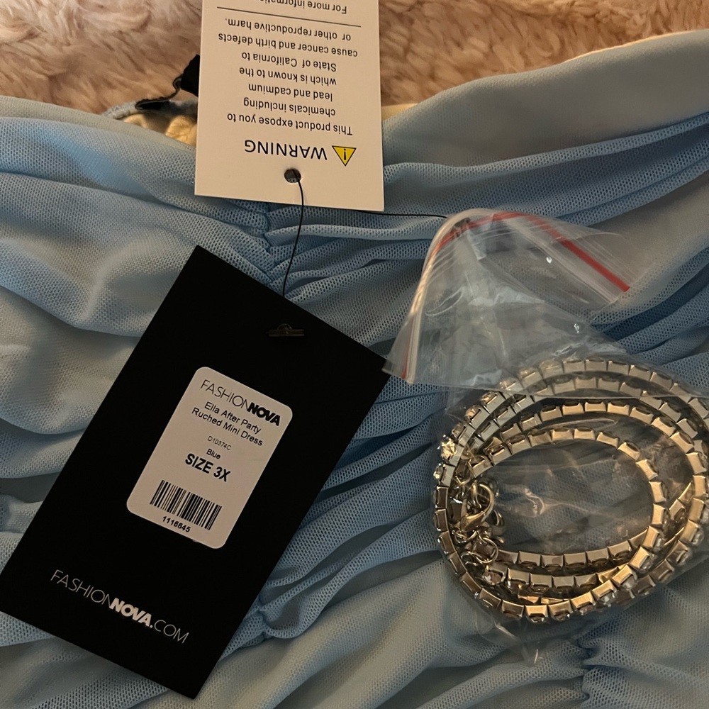 Lite blue dress never worn